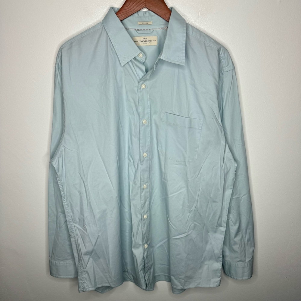 Hawker Rye Stretch Cotton Long Sleeve‎ Button Down Shirt Size XL